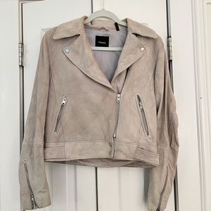 Theory lamb leather biker jacket